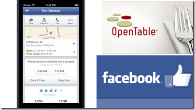 Make Restaurant Reservation on Facebook