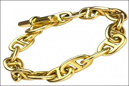 Hermes Chaine d’ Ancre Gold Necklace Jewelry