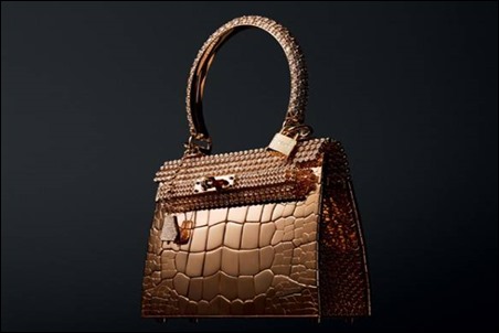 Hermes Rose Gold Crocodile Bag