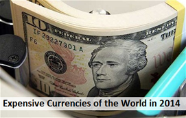 expensive currencies of the world in 2014